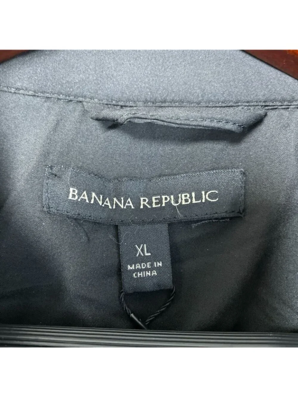 Banana Republic Men's XL Gray Button-Up Shacket Herringbone Pattern e1492